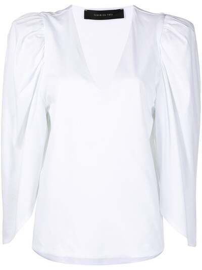 Federica Tosi puff sleeve V-neck blouse