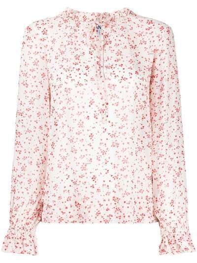 GANNI блузка из ткани жоржет с цветочным принтом