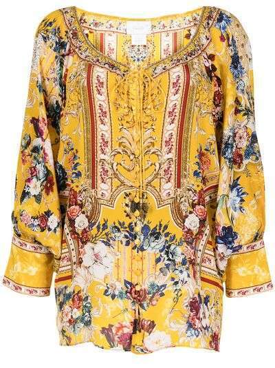Camilla расклешенная блузка с цветочным принтом