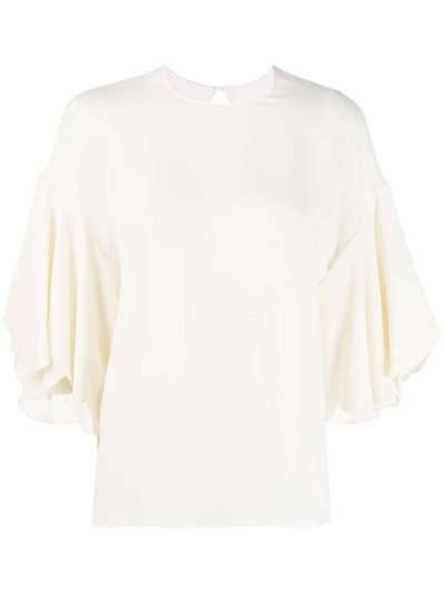 Valentino блузка с оборками на рукавах