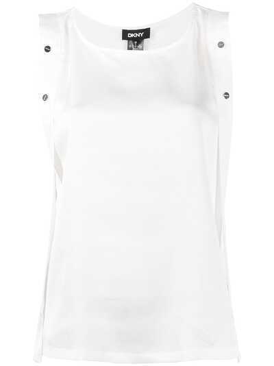 DKNY блузка без рукавов с декорированными пуговицами