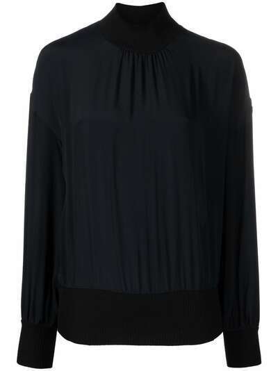 Boutique Moschino драпированная блузка с высоким воротником