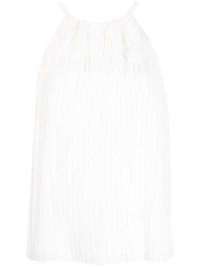 Emporio Armani плиссированная блузка с вырезом халтер