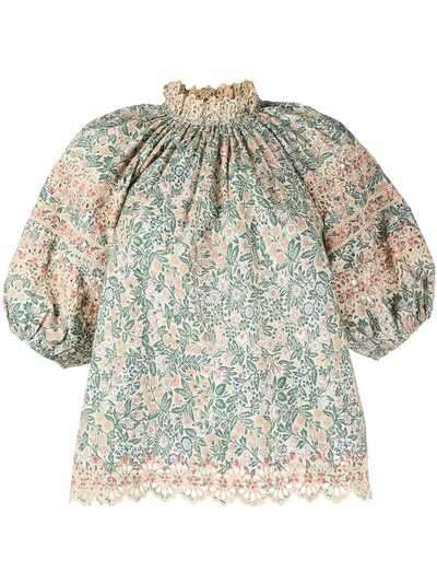 Ulla Johnson блузка Lorna с цветочным принтом