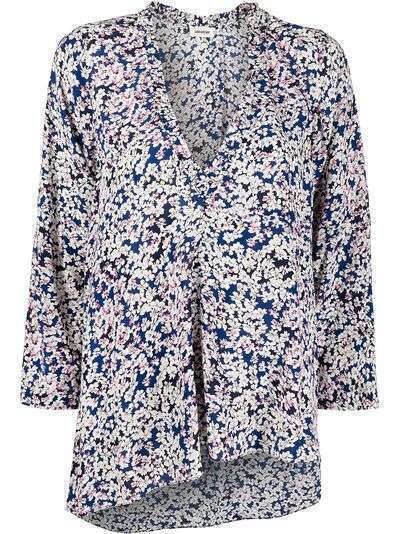 Zadig&Voltaire блузка с цветочным узором и складками