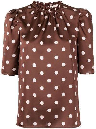 Keepsake The Label polka-dot puff-sleeve blouse