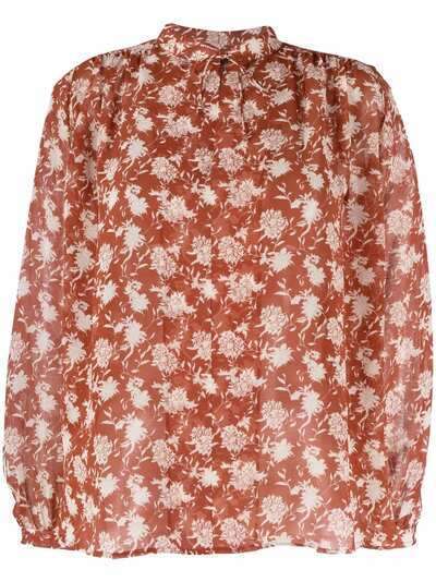 Rag & Bone блузка Carly с цветочным принтом и завязками