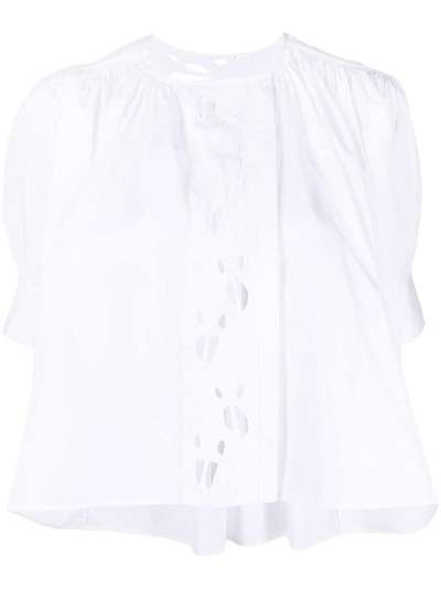 Chloé расклешенная блузка с оборками