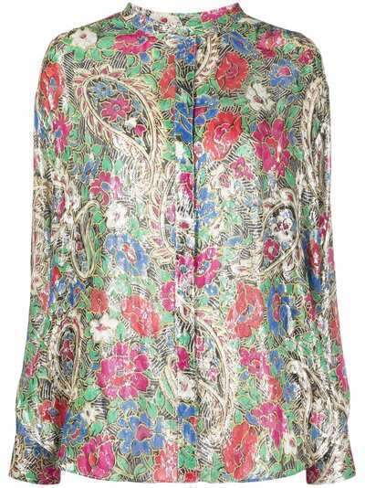 Isabel Marant блузка с длинными рукавами и цветочным принтом