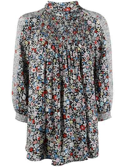See by Chloé плиссированная блузка с цветочным принтом