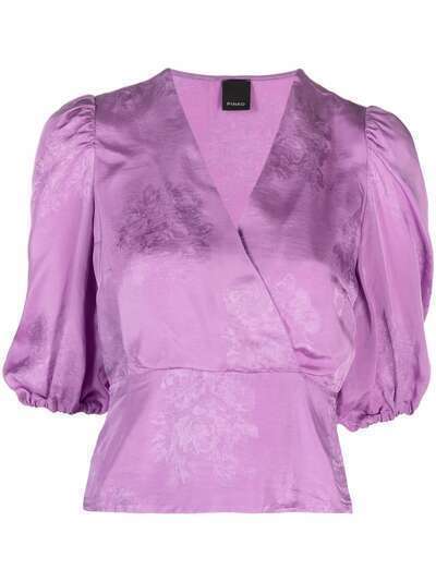Pinko блузка с V-образным вырезом и узором