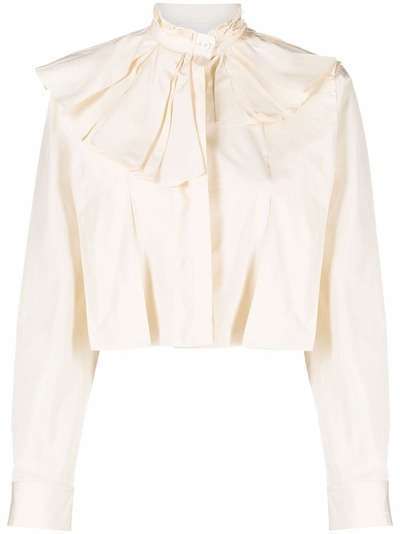 Jil Sander блузка с оборками и складками