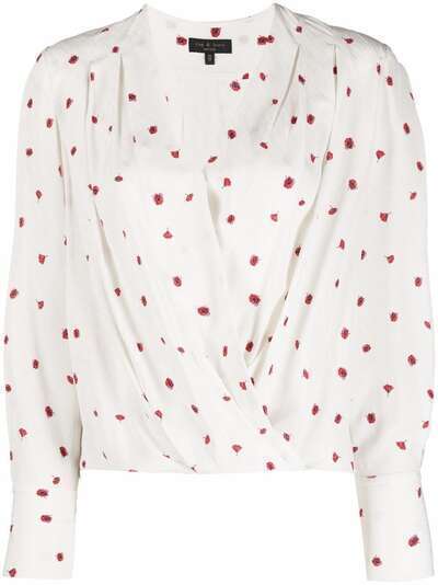 Rag & Bone блузка с цветочным принтом и запахом