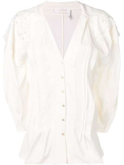 Chloé блузка со складками
