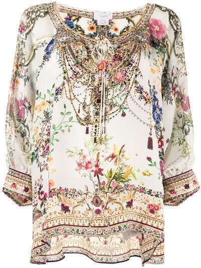 Camilla блузка с длинными рукавами и цветочным принтом
