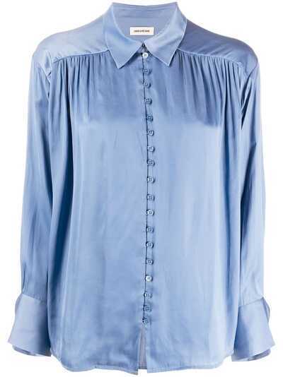 Zadig&Voltaire атласная блузка со сборками