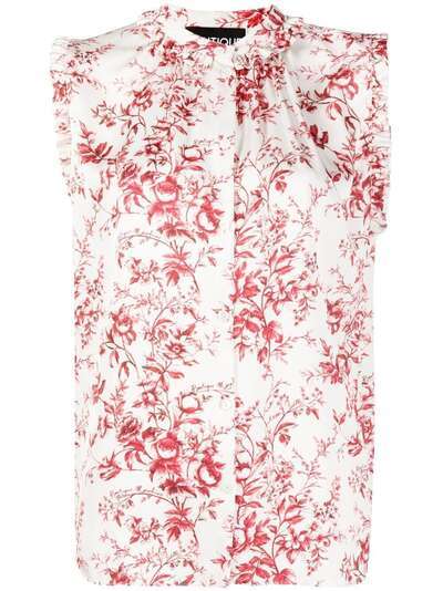 Boutique Moschino блузка без рукавов с цветочным принтом