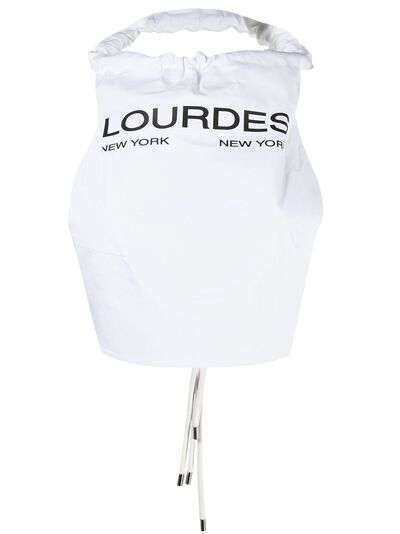 Lourdes топ Scrimmage с вырезом халтер и логотипом