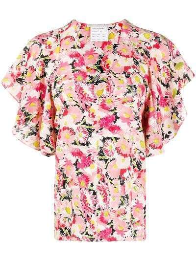 Stella McCartney блузка с объемными рукавами и цветочным принтом