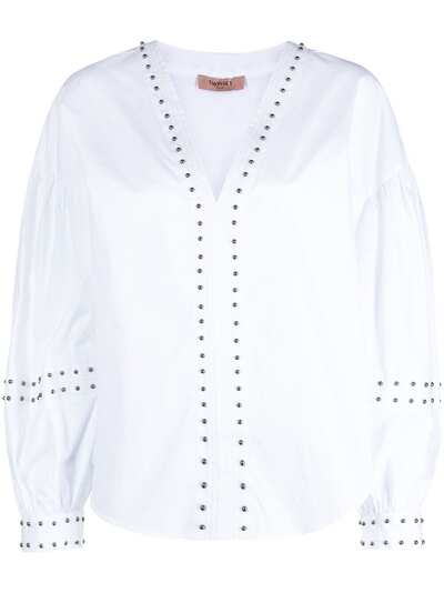 TWINSET блузка с длинными рукавами и заклепками