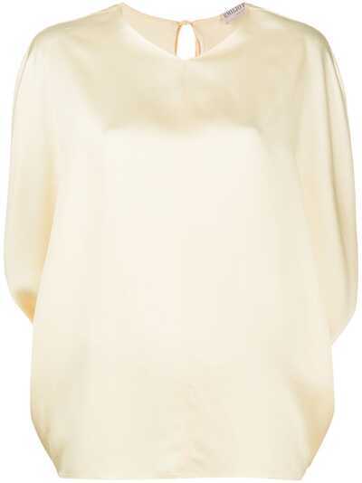 Emilio Pucci атласная блузка с V-образным вырезом