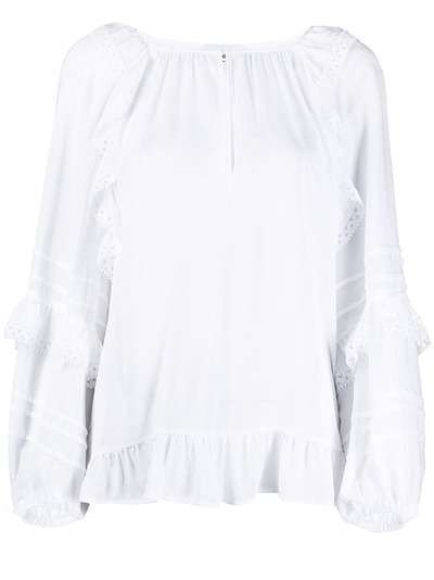 Dondup блузка с объемными рукавами и оборками