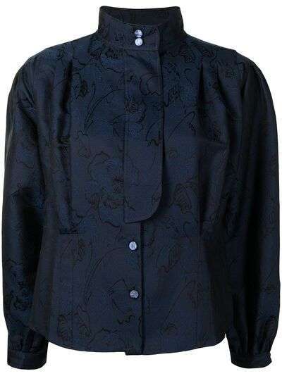 Giorgio Armani блузка с пышными рукавами и абстрактным принтом