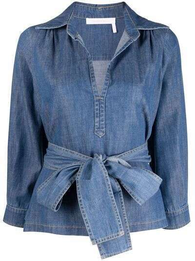 See by Chloé belted denim blouse