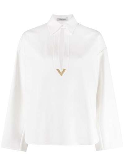 Valentino блузка с вырезом спереди