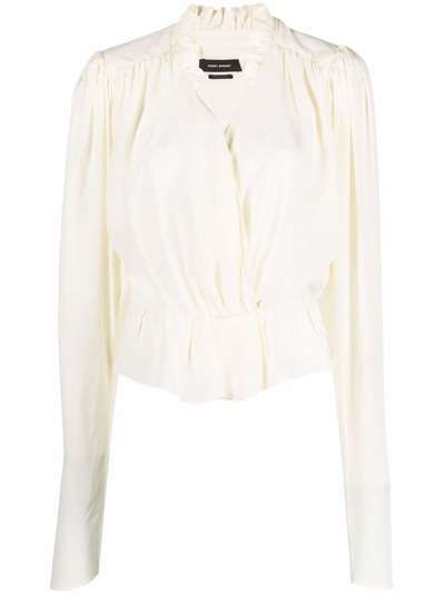 Isabel Marant шелковая блузка со сборками