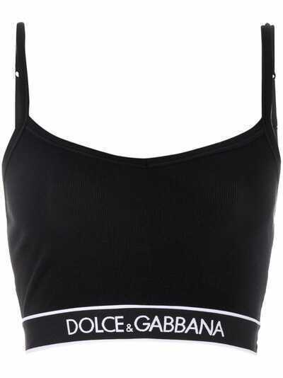 Dolce & Gabbana укороченный топ с логотипом