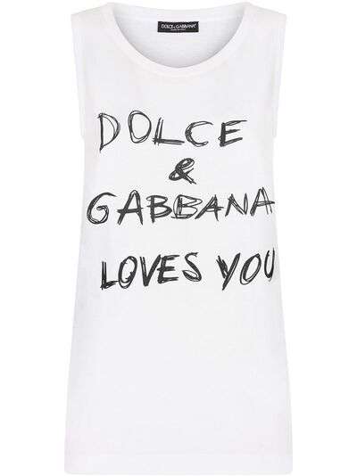 Dolce & Gabbana топ с надписью