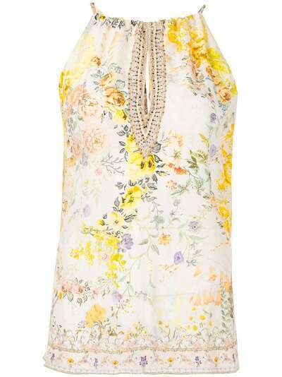 Camilla блузка без рукавов с цветочным принтом