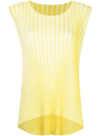 Pleats Please Issey Miyake плиссированный топ с эффектом омбре