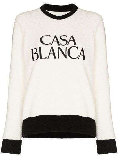 Casablanca embroidered logo terry sweatshirt