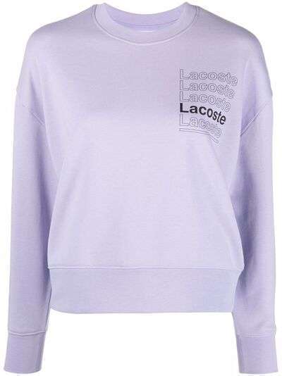 Lacoste Live logo-print crew neck sweatshirt