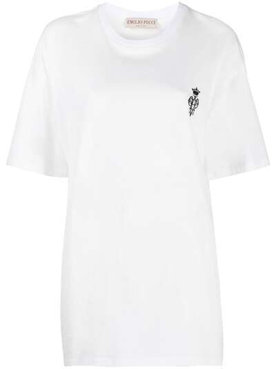 Emilio Pucci футболка с вышитым логотипом