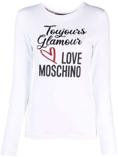 Love Moschino топ с длинными рукавами и логотипом