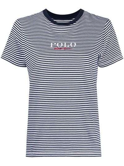 Polo Ralph Lauren рубашка в полоску с вышитым логотипом