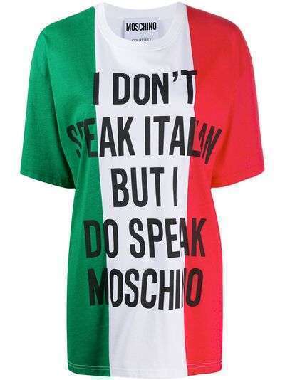 Moschino футболка с надписью