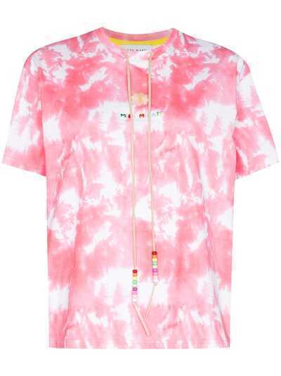 Mira Mikati tie dye drawstring neck T-shirt