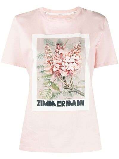 ZIMMERMANN футболка Botanica с графичным принтом