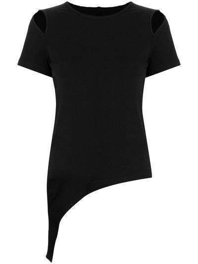 Yohji Yamamoto футболка с асимметричным подолом