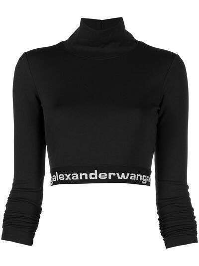 alexanderwang.t укороченный топ с логотипом