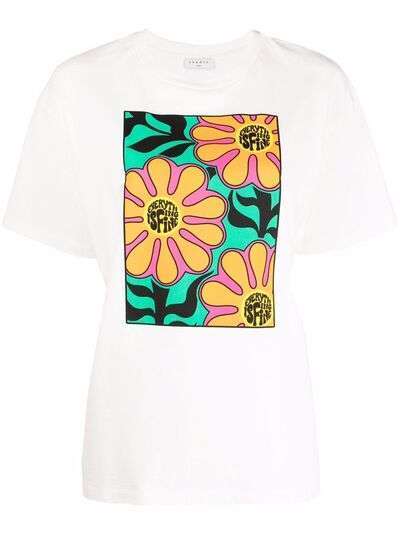 SANDRO футболка с цветочным принтом