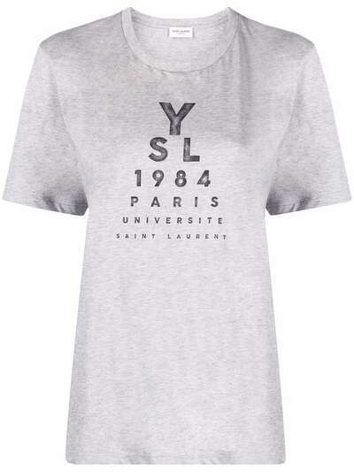 Saint Laurent футболка с логотипом YSL 1984