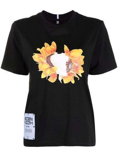 MCQ футболка с круглым вырезом и цветочным принтом