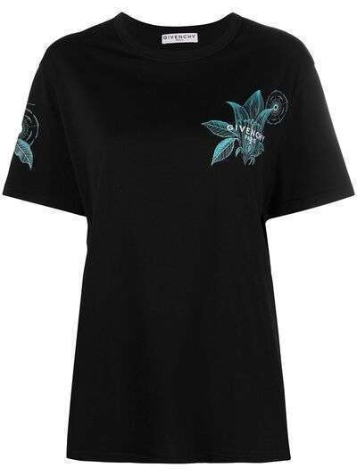 Givenchy футболка Floral Schematics с принтом