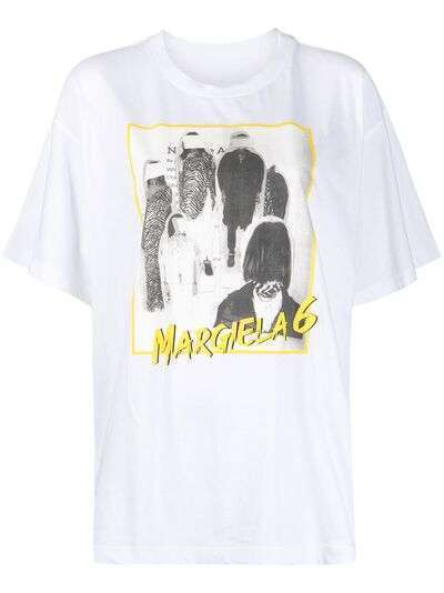 MM6 Maison Margiela футболка с графичным принтом