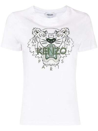 Kenzo футболка с графичным принтом и логотипом
